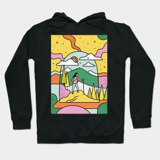 Hiking Pop Art Hoodie